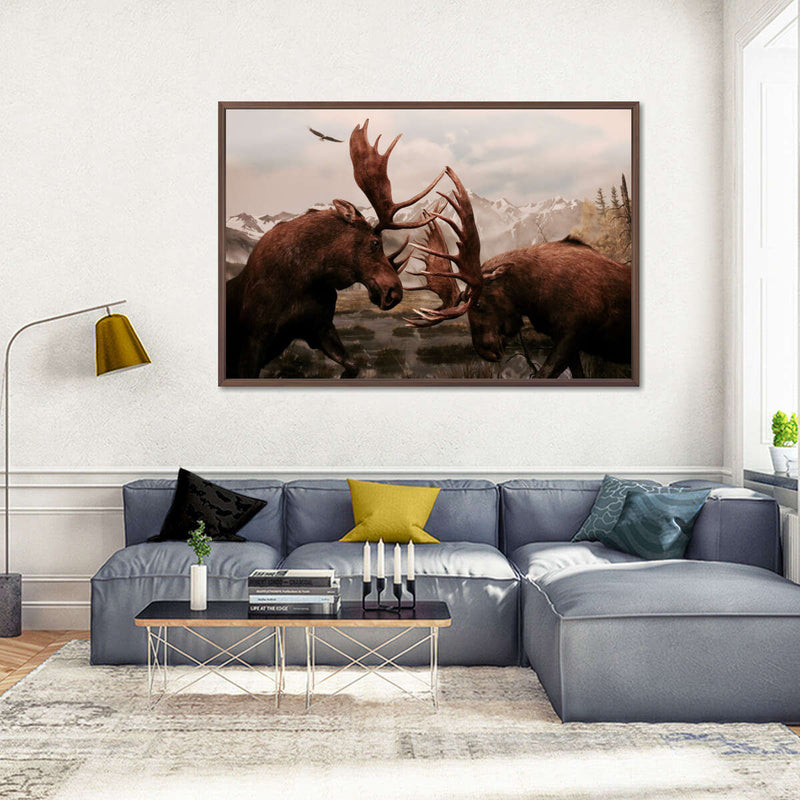 Moose Battle Wall Art