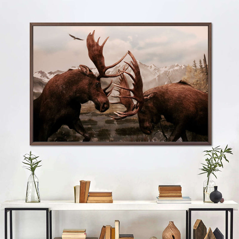 Moose Battle Wall Art