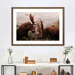 Moose Battle Wall Art