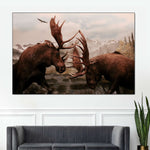 Moose Battle Wall Art