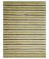 6x8 Beige, Olive and Brown Stripes Hand Tufted Wool Area Rug