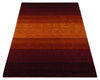 6x8 Ombre Brown and Rust Blended Stripes Pattern Wool Hand Woven Southwestern Gabbeh Rug