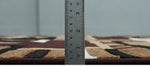 6x8 Power Loomed Brown, Gold, Ivory and Black Geometrical Shapes Frames Area Rug | NMM2