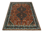 Rust, Ivory and Brown Oriental Traditional Hand knotted Multi Size Area Rug