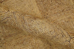 6x9 and 8x10 Hand Woven 100% Natural Fiber Brown Natural Jute and Wool Rug | JR16