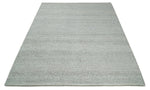 3x5, 5x8, 6x9, 8x10 and 9x12 Solid Silver Wool Blend Felted Chunky Hand Woven Area Rug