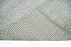 3x5, 5x8, 6x9, 8x10 and 9x12 Solid Silver Wool Blend Felted Chunky Hand Woven Area Rug