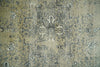 6x9 Fine Hand Knotted Beige and Black Traditional Vintage Persian Style Antique Wool Rug | AGR4