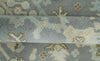 6x9 Hand Knotted Antique Silver, Beige and Brown Traditional Persian Vintage Oushak Wool Rug | TRDCP808
