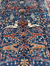 Hand-Knotted AfghanI Bidjar Ghazni Wool Rug – 6'7" x 9'10" – Elegant Floral Design