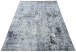 7.8x9.8 Rug, Abstract Blue and Gray Rug made with Viscose Art Silk, Living, Dinning and Bedroom Rug | TRD0092AR7898