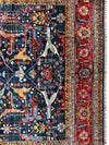 Hand-Knotted Afghani Bidjar Wool Rug – 9’x12’ – Intricate Geometric & Floral Motifs