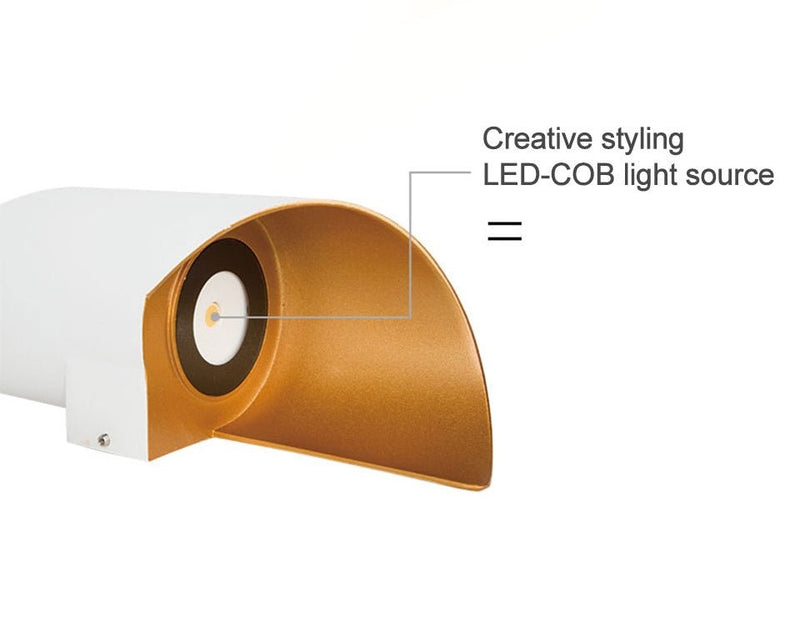 MIRODEMI® Creative White/Black Outdoor Aluminum Waterproof Wall Lamp For Courtyard