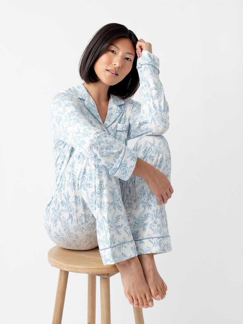 Women's Stretch-Knit Long Sleeve Bamboo Pajama Set