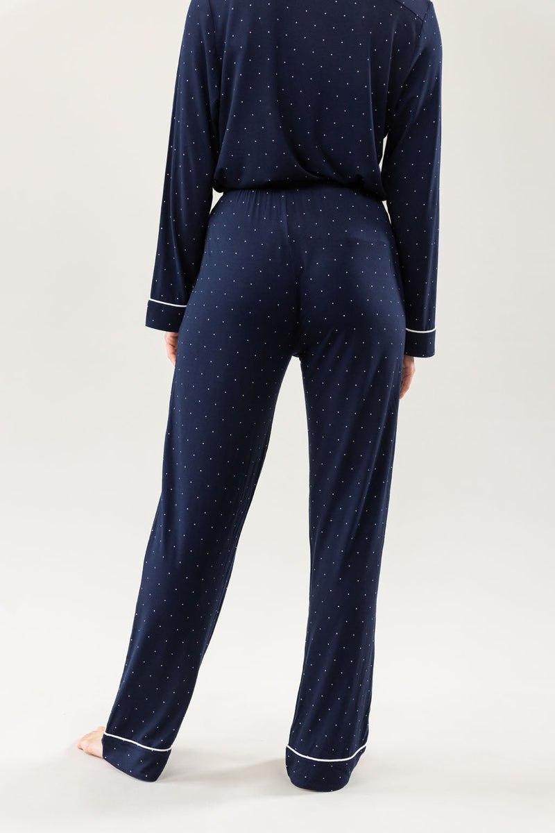 Women's Stretch-Knit Long Sleeve Bamboo Pajama Set