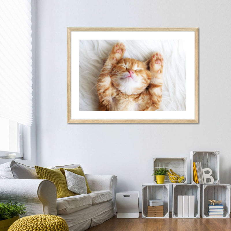 Sleepy Kitty Wall Art