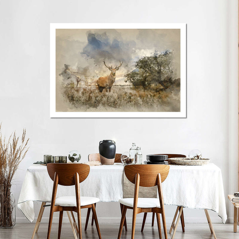 Vintage Stag Wall Art