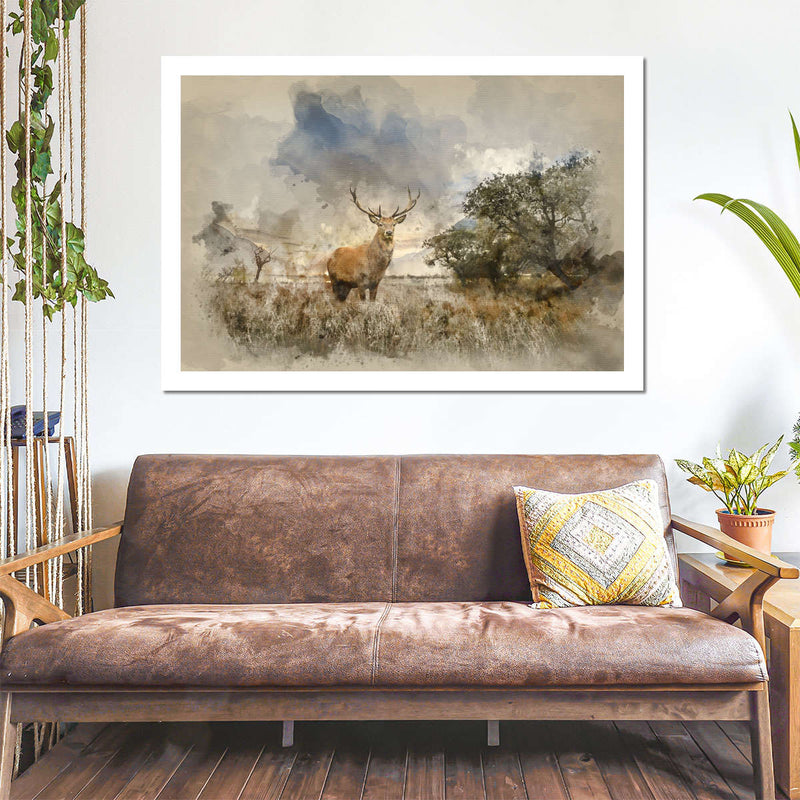 Vintage Stag Wall Art