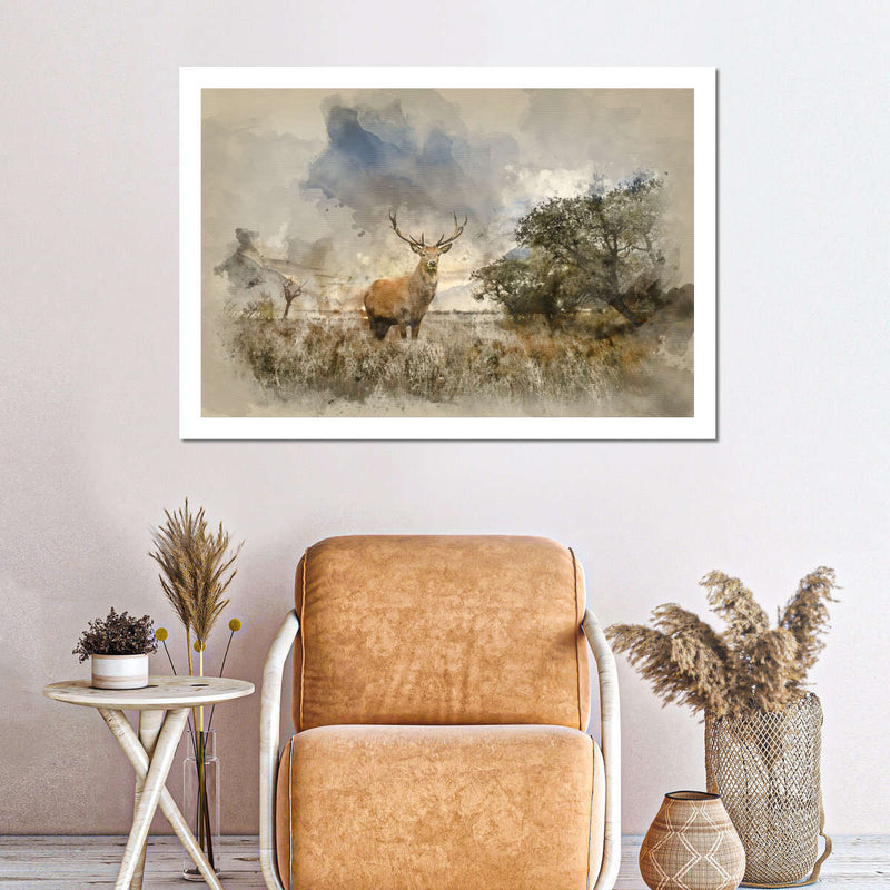 Vintage Stag Wall Art