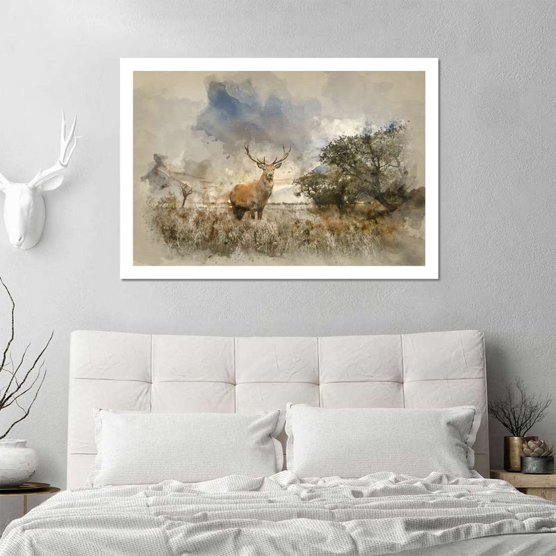 Vintage Stag Wall Art