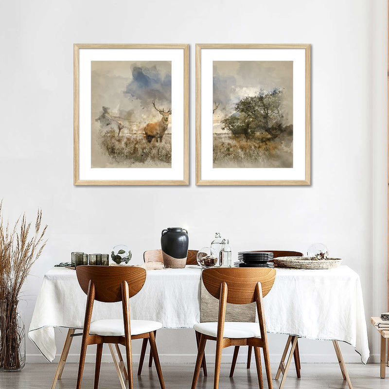 Vintage Stag Wall Art
