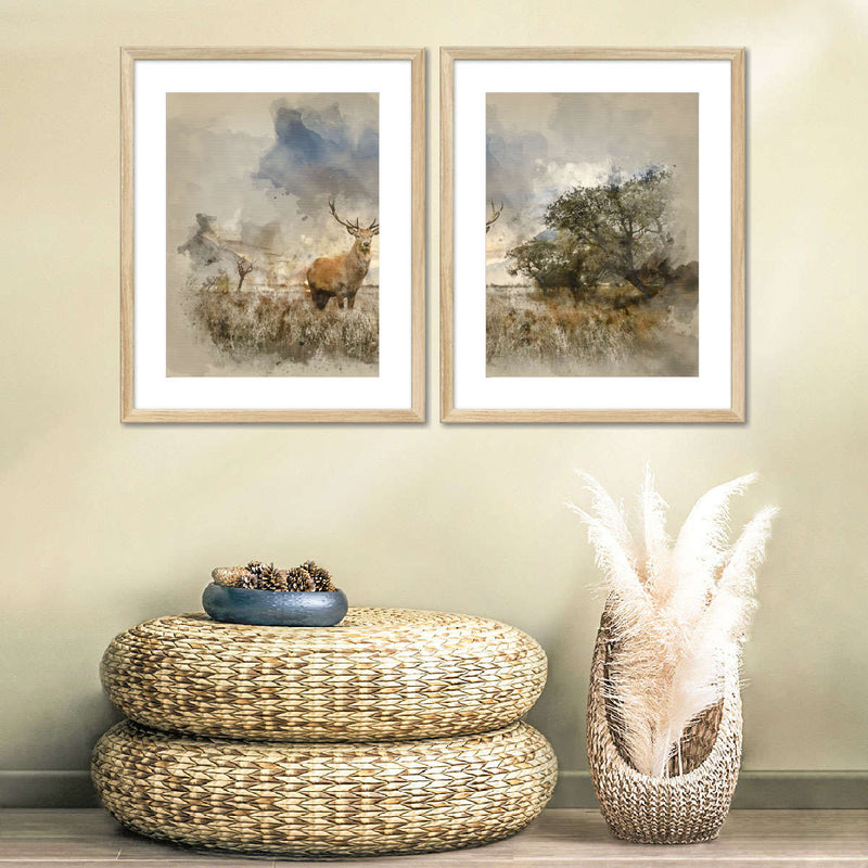 Vintage Stag Wall Art