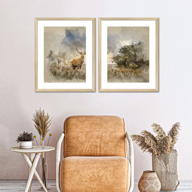 Vintage Stag Wall Art