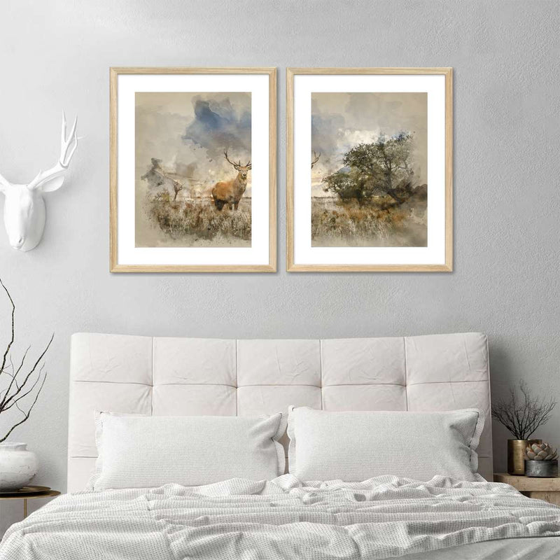 Vintage Stag Wall Art