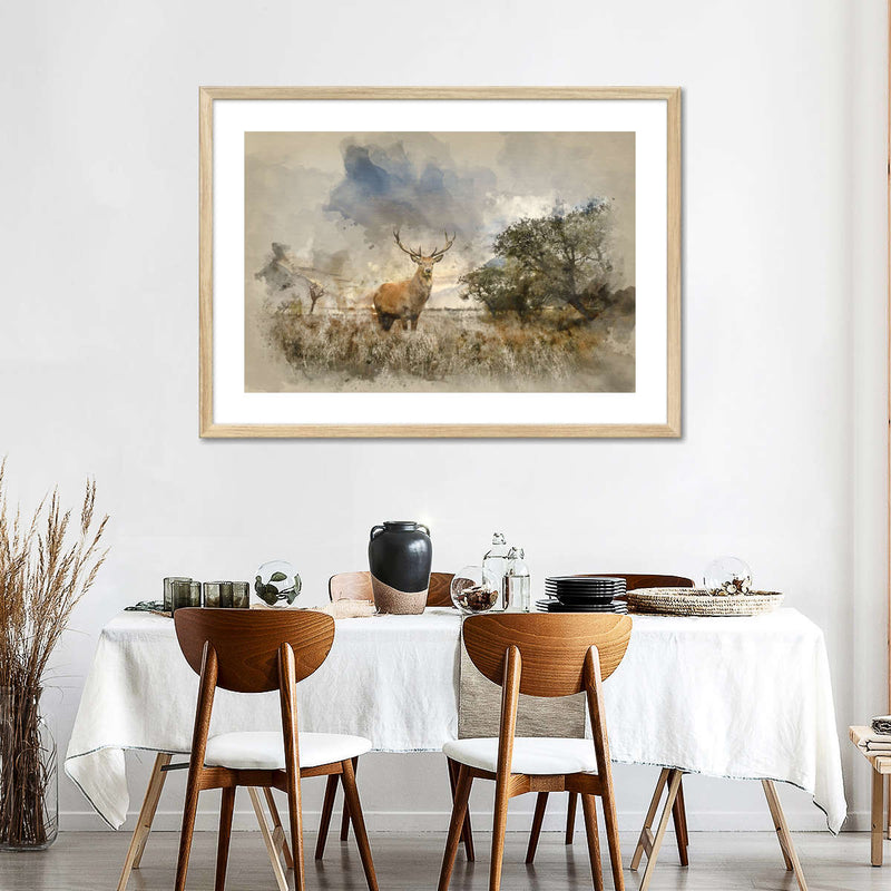 Vintage Stag Wall Art