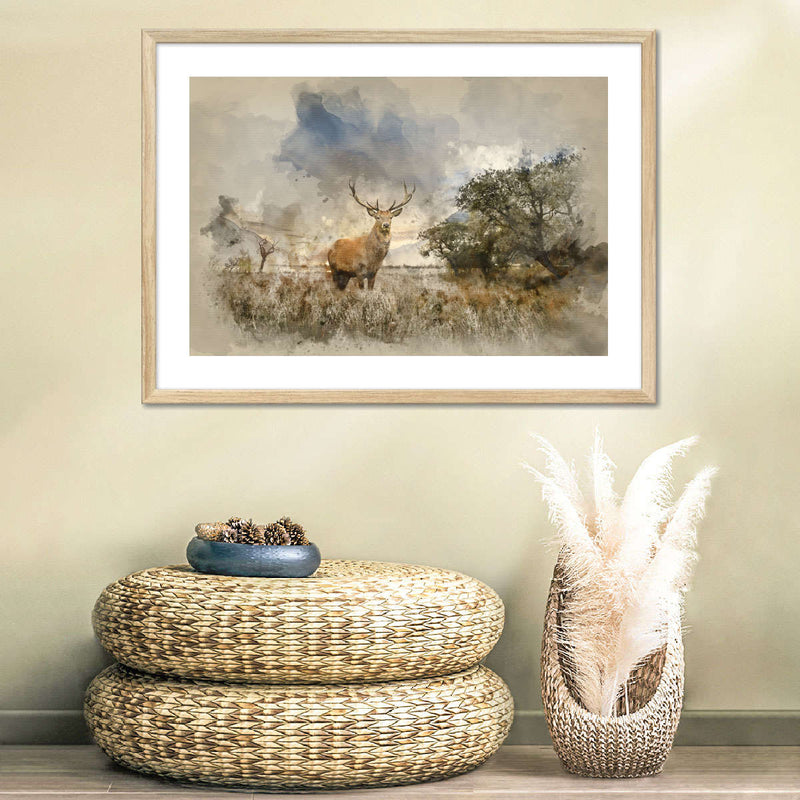 Vintage Stag Wall Art