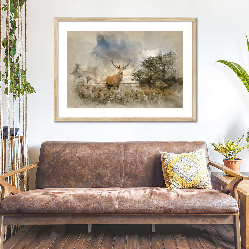 Vintage Stag Wall Art