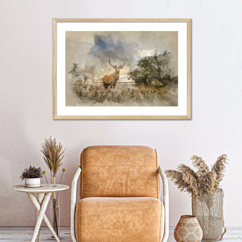 Vintage Stag Wall Art