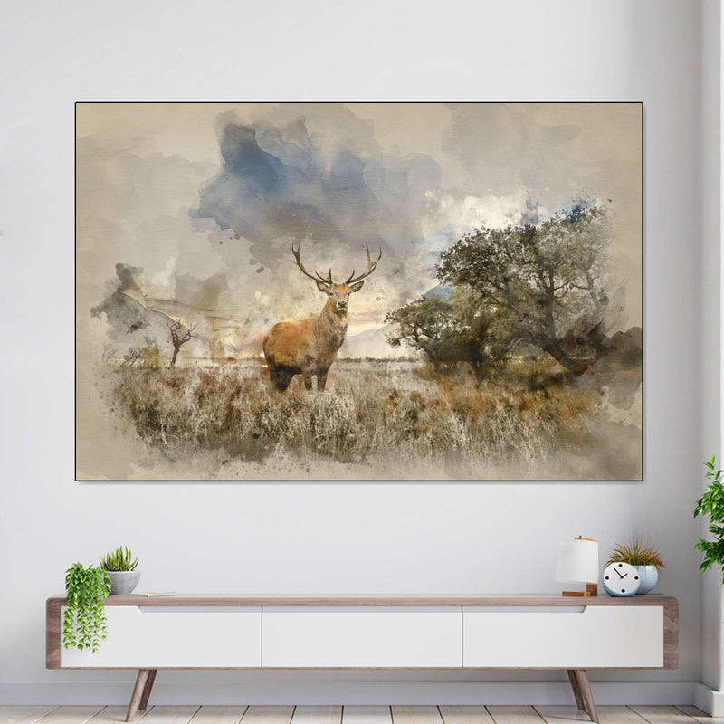 Vintage Stag Wall Art