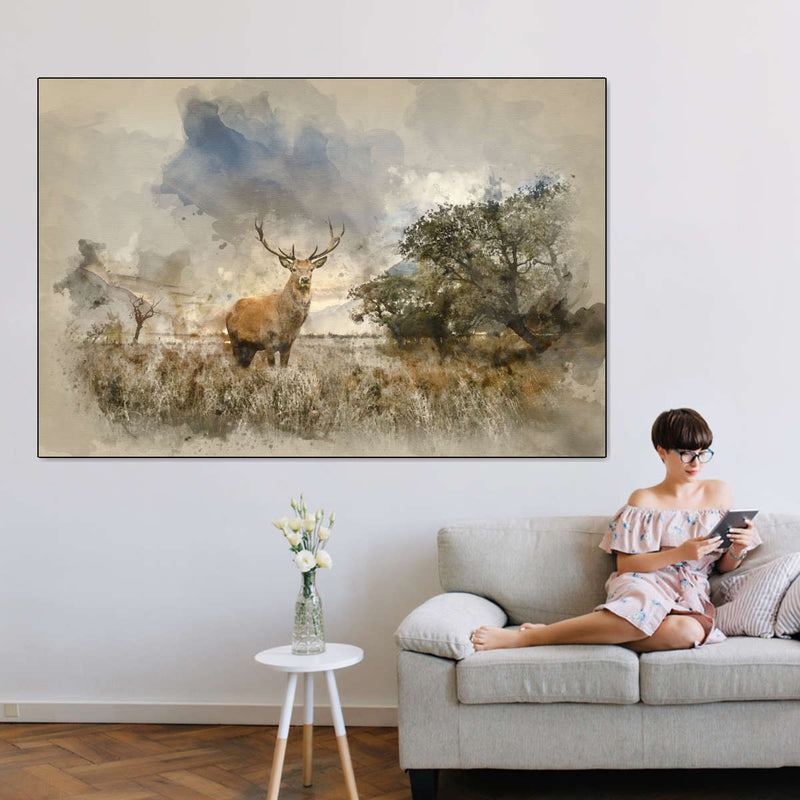 Vintage Stag Wall Art