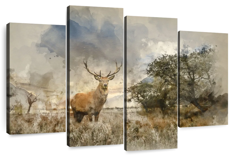 Vintage Stag Wall Art