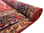 Hand-Knotted Afghani Bidjar Wool Rug – 9’x12’6” – Intricate Geometric & Floral Motifs