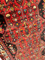 Vintage Persian Hosseinabad Runner Rug - 4’2” x 10’5” - Handwoven Wool, Circa 1950s
