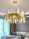 MIRODEMI® Gold/Titanium black crystal chandelier for bedroom, living room.