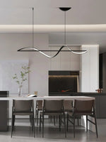 Minimalistic Pendant LED Linear Chandelier for Kitchen, Dining Room