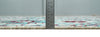 5x8 Hand Knotted Ivory, Blue and Red Antique Persian Style Contemporary Bamboo Silk Area Rug | OP114