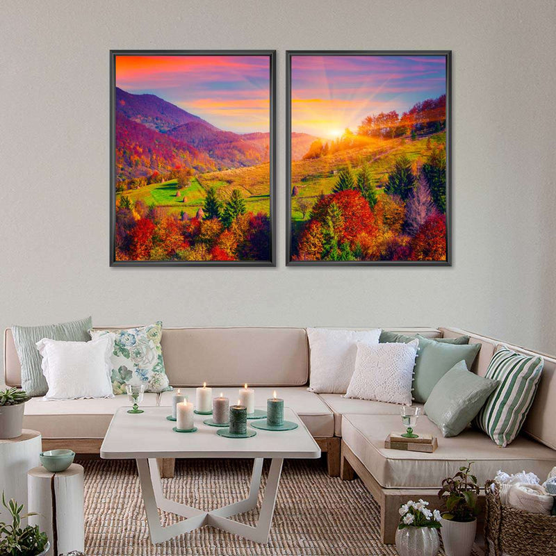 Mountain Autumn Sunrise Wall Art