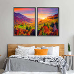 Mountain Autumn Sunrise Wall Art