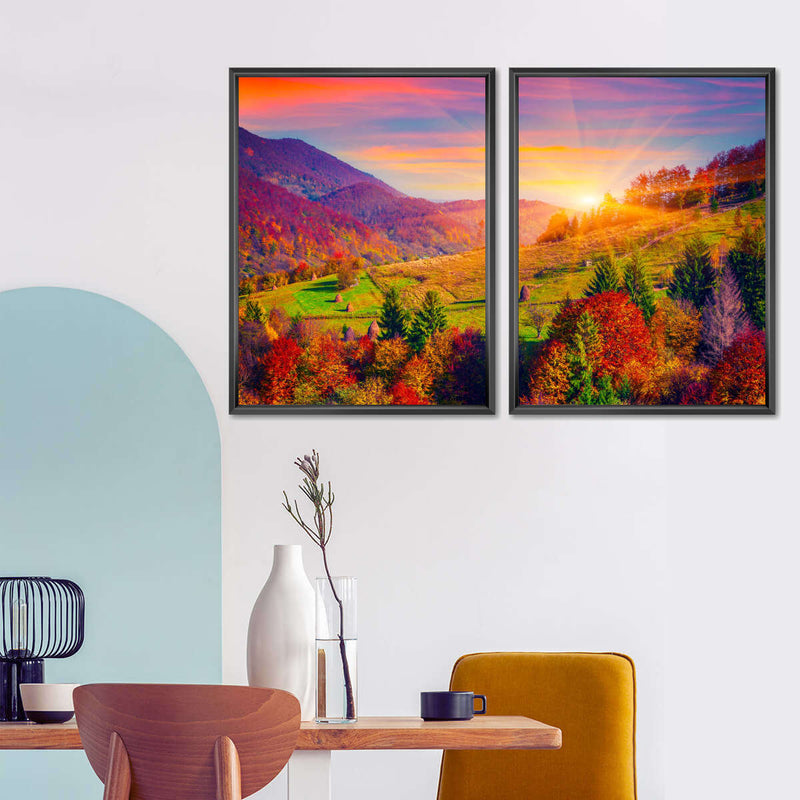 Mountain Autumn Sunrise Wall Art