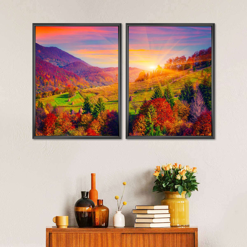 Mountain Autumn Sunrise Wall Art