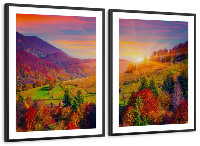 Mountain Autumn Sunrise Wall Art