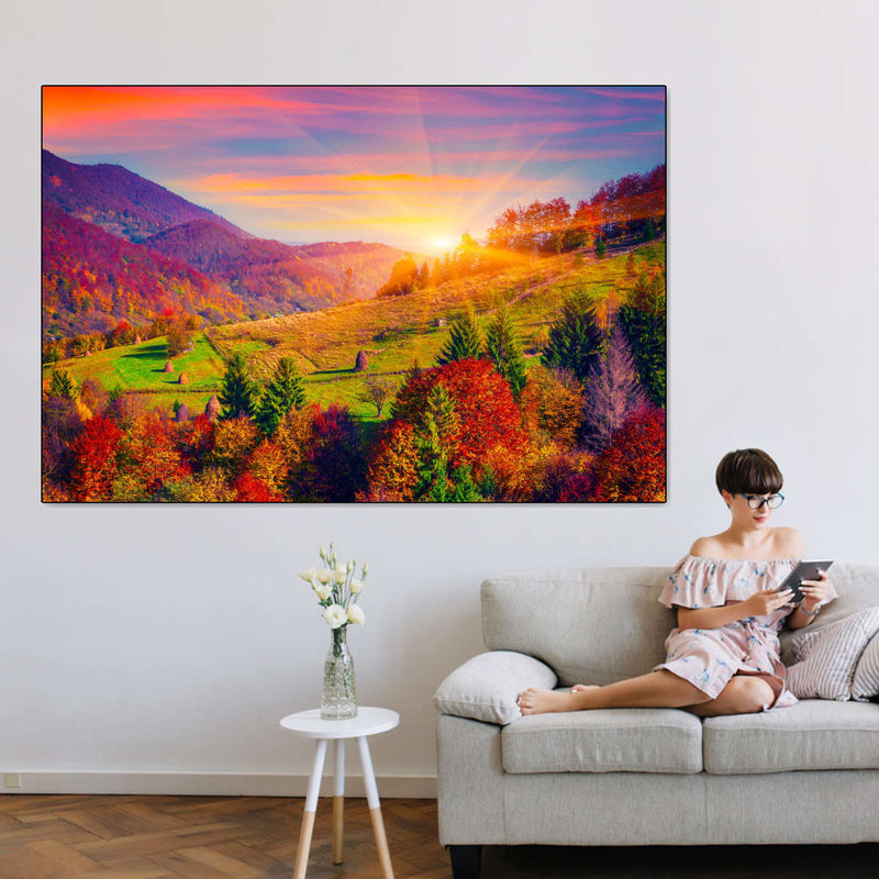Mountain Autumn Sunrise Wall Art
