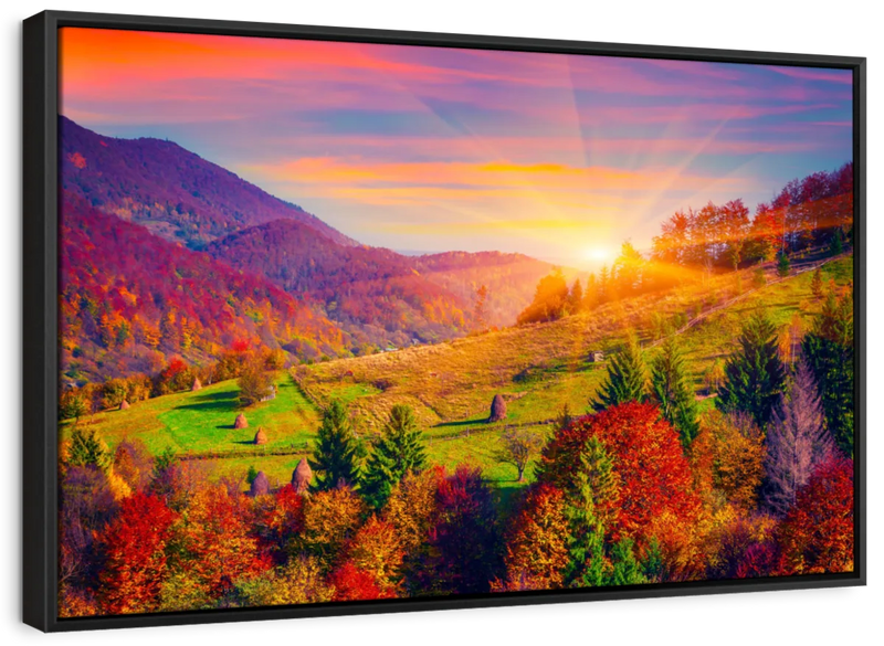 Mountain Autumn Sunrise Wall Art