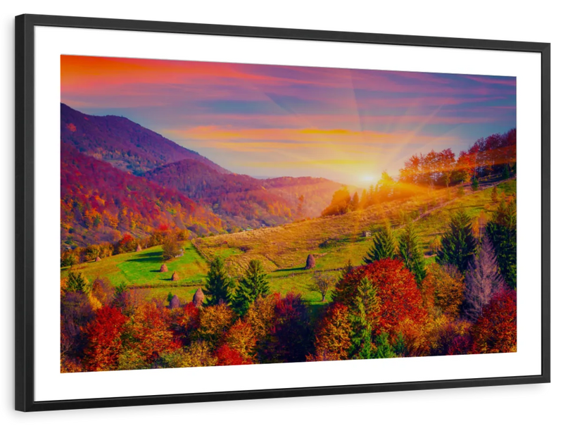 Mountain Autumn Sunrise Wall Art