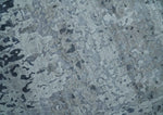 8x10 Abstract Pattern Hand knotted Silver and Blue modern Bamboo Silk Area Rug