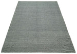 8x10 and 9x12 Flatwoven Dhurrie Modern Checkered Black and Ivory Wool Area Rug, Layering Rug | TRDCP831